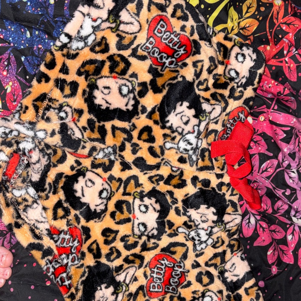 Betty Boop Kids Bodysuit with Leopard and Red Accents
